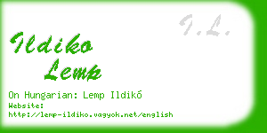 ildiko lemp business card